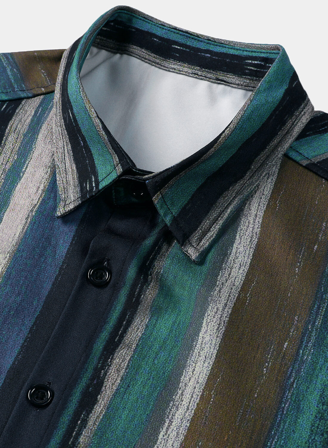 Chemise Homme à Imprimé Rayé d’Été Manches Courtes