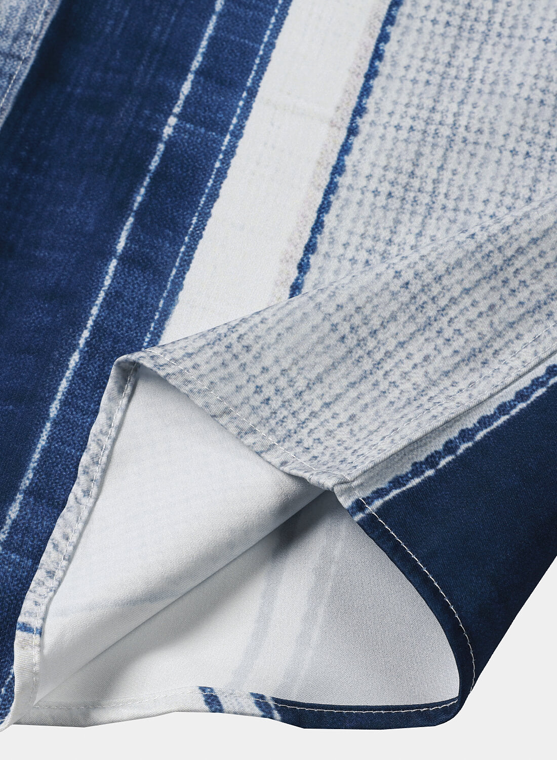 Chemise Homme à Rayures Graphiques Décontractée Manches Courtes