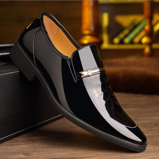 Kalem | Mocasines elegantes para hombre sin cordones con acabado brillante